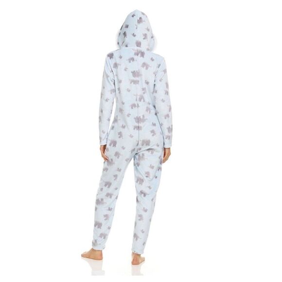 large bearpaw hooded fur fleece onsie/costume pj sleep pajama onesie fleece - Picture 3 of 9